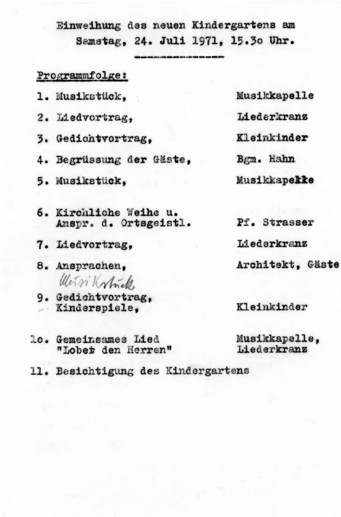 kath kiga programm einweihung