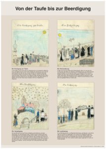 Plakat 08 - Von der Taufe bis zur Beerdigung - Seebronner Skizzenbuch 08 von der taufe bis zur beerdigung druck 1